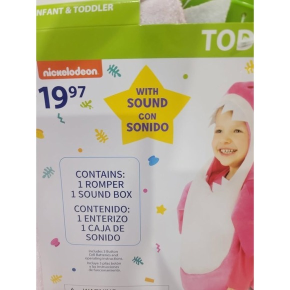 Rubie's Toddler 3T-4T Pink Mommy Shark Costume with Sound Chip - Picture 2 of 7
